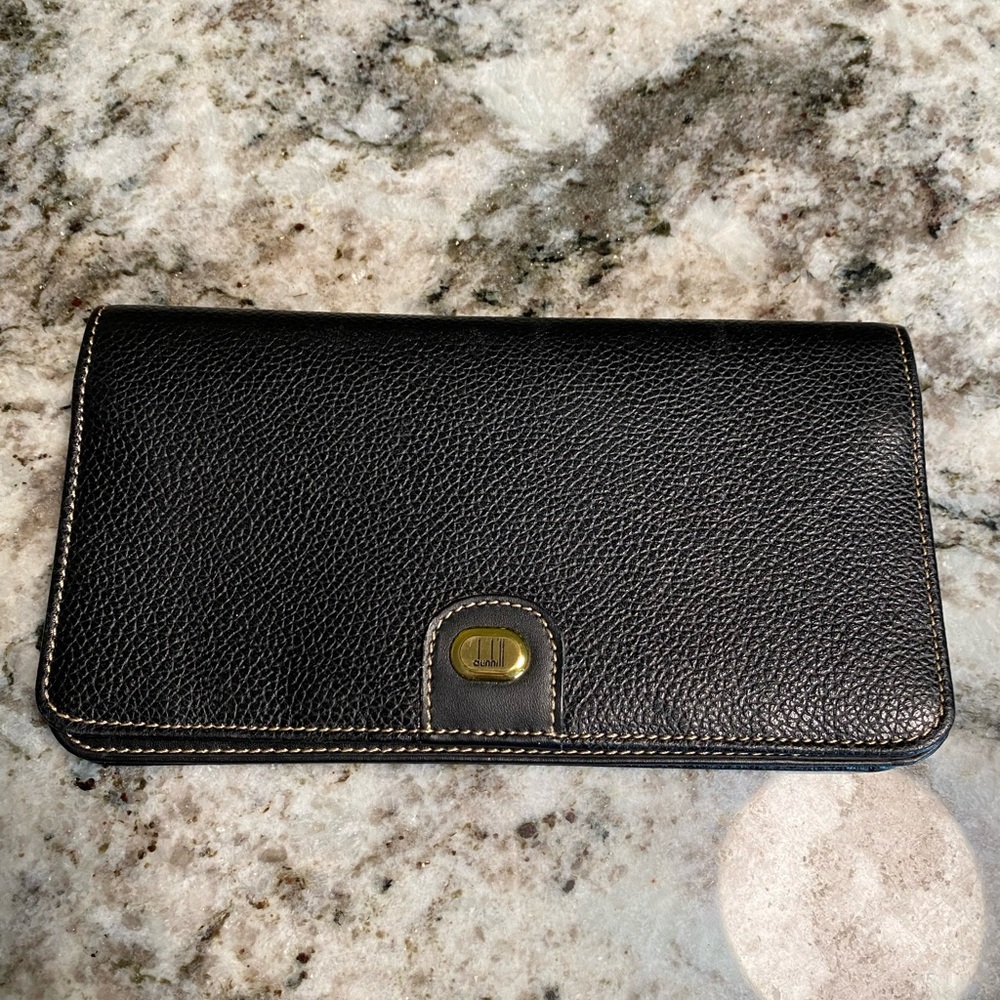 DUNHILL Long billing x leather Authentic USED L4063